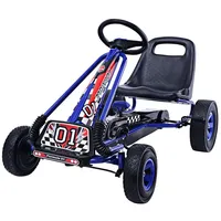 Costway Gokart mit Handbremse und verstellbarem Sitz blau (98x59x61)