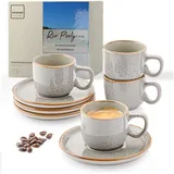 sänger Tasse, Espressotassen Set Rio Perlgrau 80 ml, 8 x)