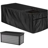 Abdeckung Für Gartenmöbel | Kissenbox Abdeckung | Wasserdicht Auflagenbox Schutzhülle | Staubdichter UV-Schutz Aus Schwarzem 210D Oxford Stoff Outdoor Auflagenbox C-over