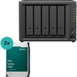 Synology DiskStation DS1525+ 5 Einschübe NAS-Server Leergehäuse (DS1525+) + 2x Plus 3.5" SATA 6Gb/s Festplatte 16 TB