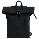 MIRROSI Rucksack Damen- und Herren-Tagesrucksack, großes Volumen M: 13-16 L (28x42x11cm, Wasserdicht), aus hochwertigem Kunstleder, Rucksack, Daypack schwarz