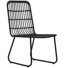 vidaXL 3-tlg. Bistro-Set Poly Rattan Schwarz