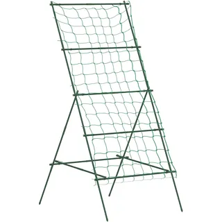Outsunny Rankgitter aus Stahl zum Stecken rostfrei Rankhilfe in A-Form für Kletterpflanzen Spalier 101x133x227 cm Garten Spalier Pflanzenspalier für