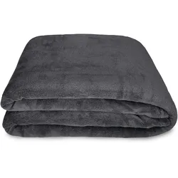 NYVI Kuscheldecke CozyFleece 150x200 cm - Wolldecke Flauschig, Warm, Weich, Fusselfrei Farbe:Anthrazit,Größe:150x200 cm (1x)