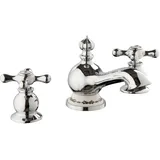 PaulGurkes Nostalgie 3-Loch Waschtischarmatur Landhausstil Retro Bordüre