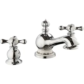 PaulGurkes Nostalgie 3-Loch Waschtischarmatur Landhausstil Retro Bordüre
