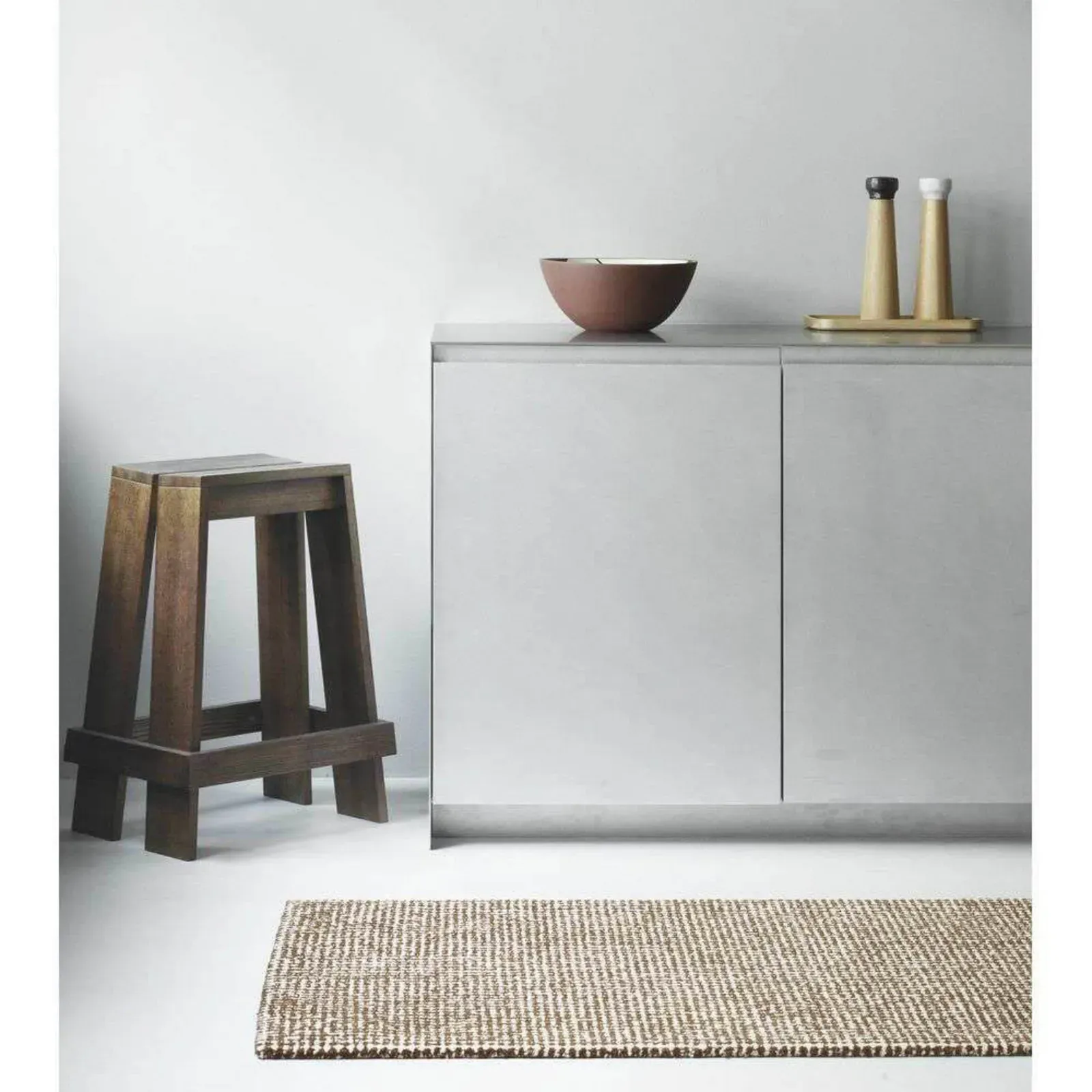 Teppich/Läufer Normann Copenhagen, Braun / Rost, für Wohnzimmer, Stoff / Textil - 200 - 80