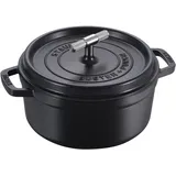 Staub La Cocotte Buster Punch 24 cm, rund, Schwarz, Gusseisen