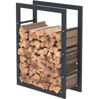 BC-ELEC Holzablage Stahl 80 x 60 x 25 cm Schwarz