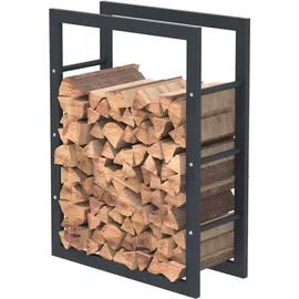 BC-ELEC Holzablage Stahl 80 x 60 x 25 cm Schwarz