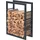 BC-ELEC Holzablage Stahl 80 x 60 x 25 cm Schwarz