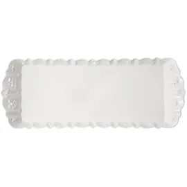 Villeroy & Boch Serviergeschirr, Königskuchenplatte Toy's Delight Royal Classic Kuchen-/ Tortenplatte Weiß, Spülmaschinenfest, Mikrowellensicher, Servierplatte Rechteckig Weihnachten, Servierteller, Premium Porzellan