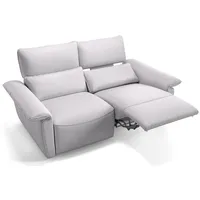 Sofanella 2-Sitzer Leder MERIDA, Relaxsofa, Designsofa, Designer Couch, Italienisches Sofa, 2er Sofa weiß