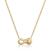 Elli DIAMORE Halskette Damen Infinity Ewig Diamant (0.02 ct.) 585 Gelbgold