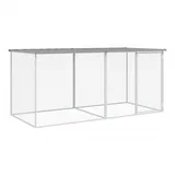 vidaXL Hühnerkäfig mit Dach 203 x 98 x 90 cm grau
