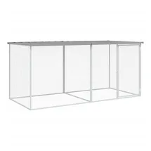 vidaXL Hühnerkäfig mit Dach 203 x 98 x 90 cm grau