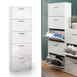 Vicco Gizmo 59 x 170 x 22 cm 5 Schubladen hochglänzend / weiß