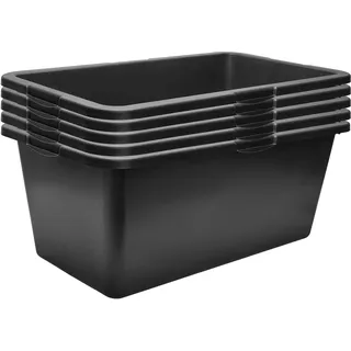 Garronda Mörtelwanne 5 Pack 60 L Rechteckig Mörtelkübel Kunststoffwanne – stabile Maurerkübel aus recyceltem PE Mörtelkasten für Beton, Garten oder Werkstatt GD-0169