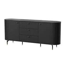 Sideboard  Zante , schwarz , Maße (cm): B: 190 H: 81