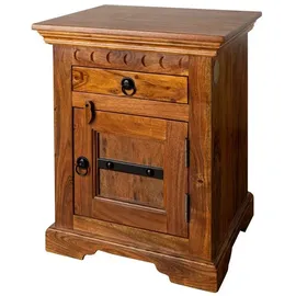 Massivmoebel24 Nachtschrank Oxford 45 x 40 x 60 cm Braun