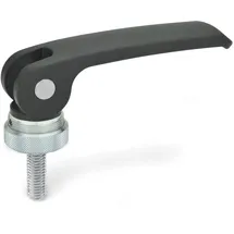 Ganter Normelemente Exzenterspanner mit Schraube - 927-63-M5-35-A-B - Zink-Druckguss, schwarz