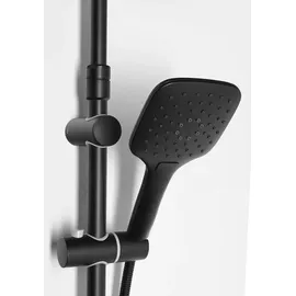 a&n&a aQualine Aqualine KERA Duschsäule mit Armaturenanschluss, Schwarz matt - Duschgarnitur