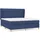vidaXL Boxspringbett mit Matratze Blau 180x200 cm Stoff