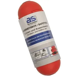 Sicherheitsbox, rot, für Stecker + Kupplung Länge 200mm, max. Leitungsdurchmesser 9mm, IP44