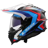 LS2 MX701 Explorer Carbon Frontier II Gloss White Blue L