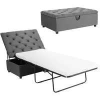 2in1 Gästebett Schlafsessel Schlafsofa mit Matratze Bettsofa Klappsofa Metall