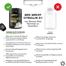 German Elite Nutrition L-Citrullin DL-Malat 2:1 Pulver 500 g