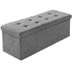 TECTAKE Faltbare Sitztruhe aus Polyester mit Stauraum 110x38x38cm