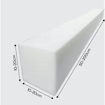 sunnypillow Schaumstoffstreifen Matratzenverlängerung aus Schaumstoff Polster Zuschnitt 10 x 20 x 50 cm RG 14/18 Matratzenausgleich in vielen Grö...