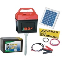 Kerbl Weidezaungerät B2 9V/12V/230V inkl. Batterie und 4 Watt SOLARMODUL!!! Stark/Eco Betrieb - Alles-in-Einem-Paket für sichere Weidezäune
