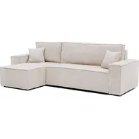 GrekPol Ecksofa mit Schlaffunktion Paris Poso Beige Universal Schlafsofa Couchgarnitur Bettcouch - Beige