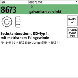 Hörger & Geßler Sechskantmutter ISO 8673 M 30 x 2 10 Stück