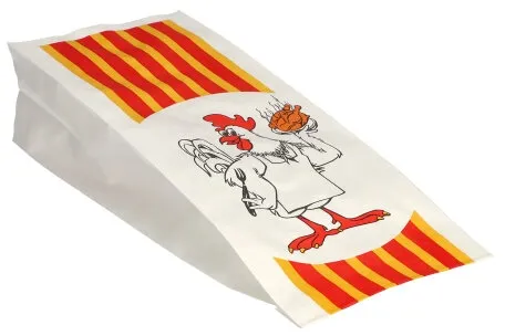 Papstar 1000 Stück Hähnchenbeutel, Papier mit HDPE-Einlage, 24 x 10,5 x 5,5 cm  Grillhähnchen