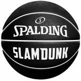 Spalding Basketball Slam Dunk Ball, Black, White Rubber