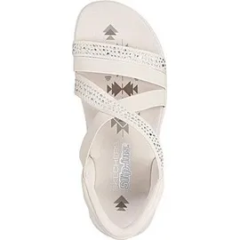 SKECHERS REGGAE SLIM - SUMMER SPARKLE Beige Sandal Gr. 40