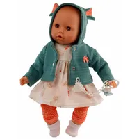 Schildkröt Puppe Amy (45 cm, mit Schnuller, Malhaar, braune Schlafaugen, Mäuschenkleidung, Spielzeugpuppe, ab 36 Monaten) 7545260