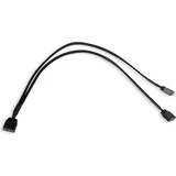 Alphacool KAB Alphacool Y-Splitter aRGB 3-Pin auf 2x 3-Pin 30cm schwarz, inkl. Steckverbinder