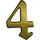 Alpertec Hausnummer 4 Bronze Hausnummern Hausnummerschild - Alpertec