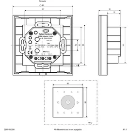 EVN RGBW-Wandpanel ZBWP4RGBW 12W 230V RGB/Weiß
