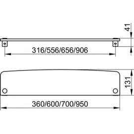 Keuco Elegance 11610 Ablagenkonsolen (ohne Platte)