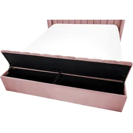 Beliani Polsterbett 140 x 200 cm Rosa