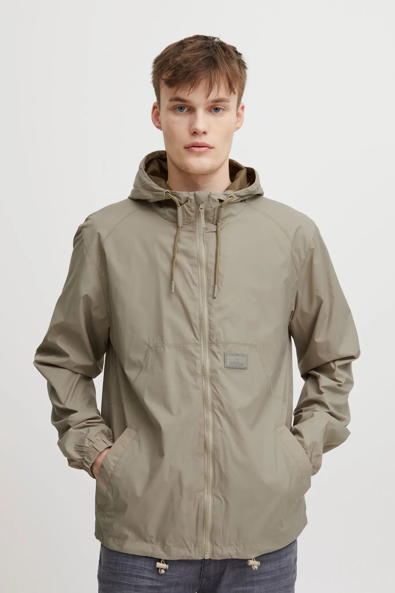 Regen- und Matschjacke BLEND "BLEND BHOuterwear" Gr. L, beige (crockery) Herren Jacken Übergangsjacken