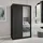 masseno Schwebetürenschrank TAVI 120 x 205 x 60 cm Schwarz