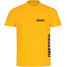 multifanshop Kinder T-Shirt - Dresden - Brust & Seite - Druck schwarz - Kind