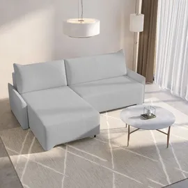 moeblo Eckcouch Cord 2-Sitzer Grau
