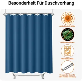 lerores Duschvorhang 150 x 180 cm dunkelblau